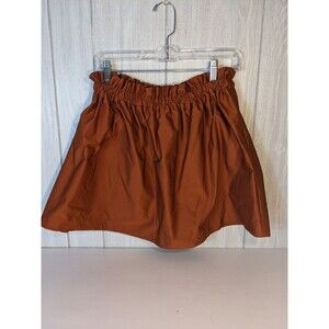 Zara Woman Paper Bag Waist Skirt Rust Color EUC